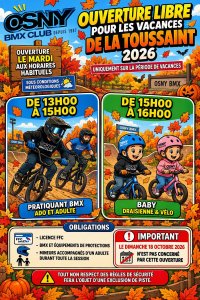 Ouverture Libre Vacances de la Toussaint 2026